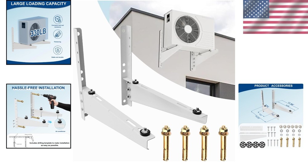 Mini Split Wall Mounting Bracket Support Heavy Duty AC Support Stand for Outside