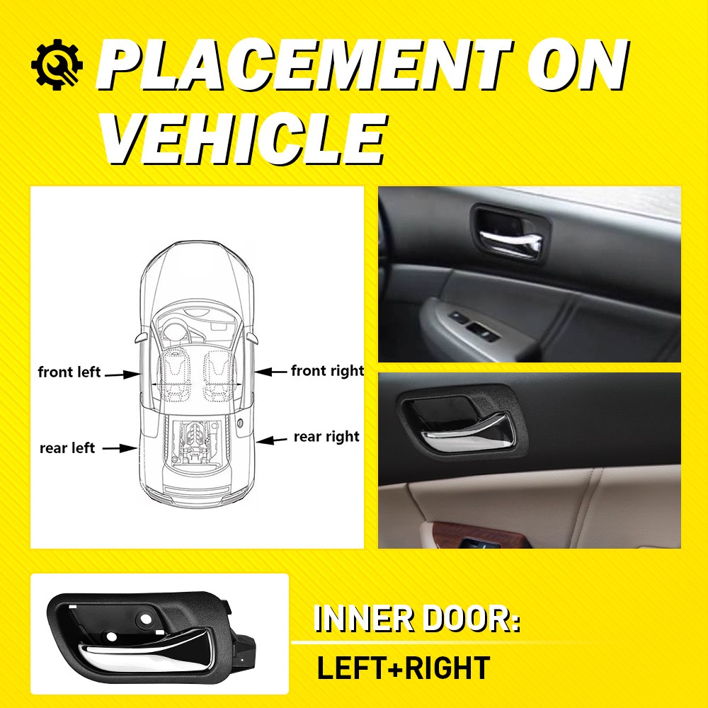 Inside Interior Door Handle For 2003-2007 Honda Accord Front Rear Left Right