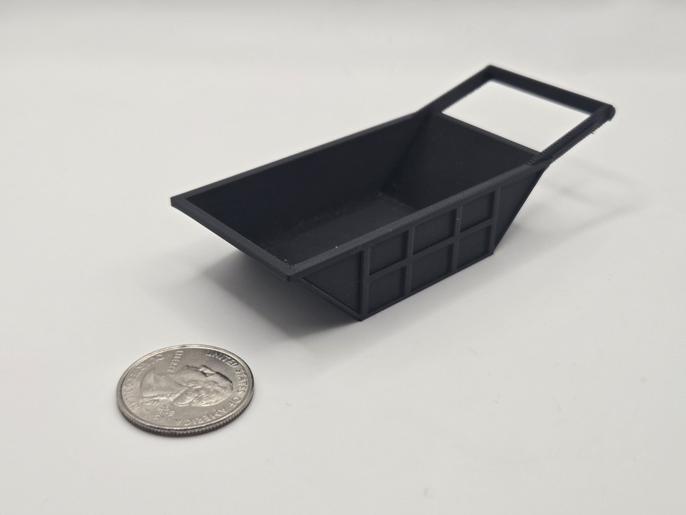 1/64 Scale 12 Cubic Yard Bedding Box in Black
