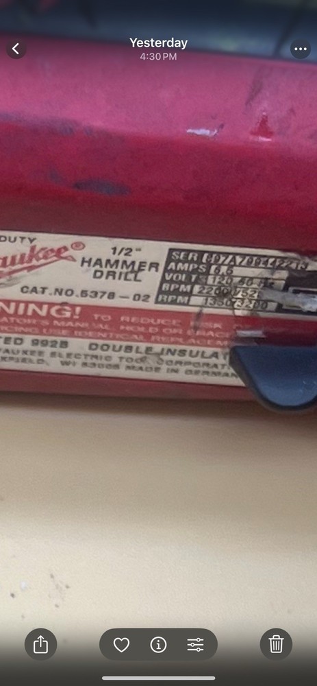 Milwaukee Heavy Duty 1/2" Hammer Drill 5378-02