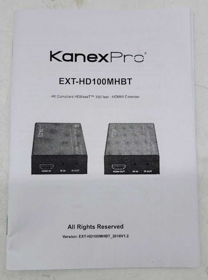 KANEXPRO HDBaseT HDMI Extender EXT-HD100MHBT