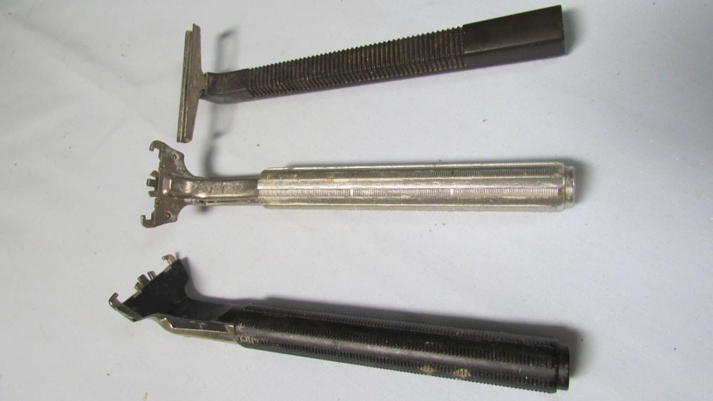 Vintage 3 Gillette Handles
