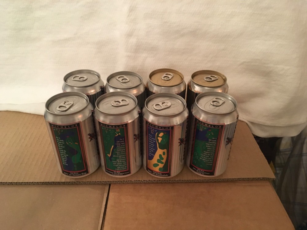 Michelob Light and Michelob Beer Golf Course Cans (8 different)
