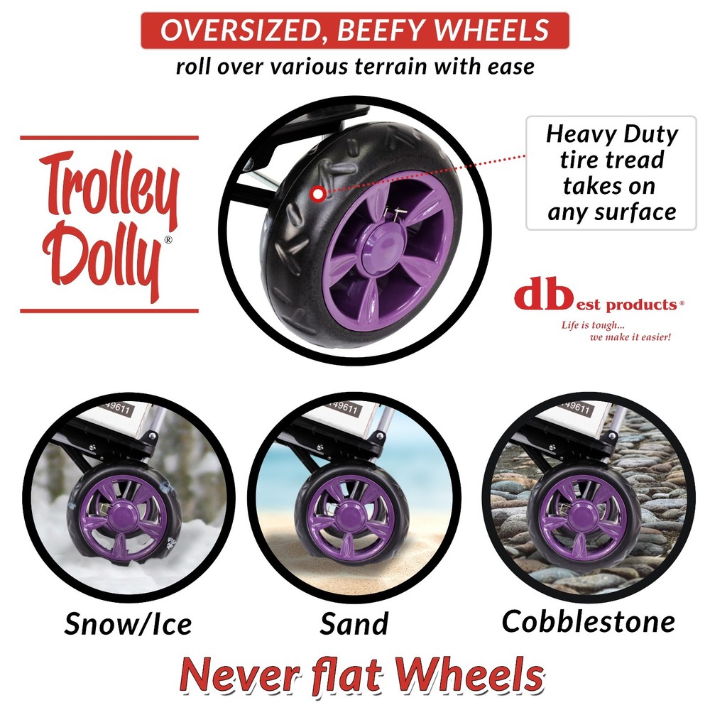 dbest products Trolley Dolly Purple