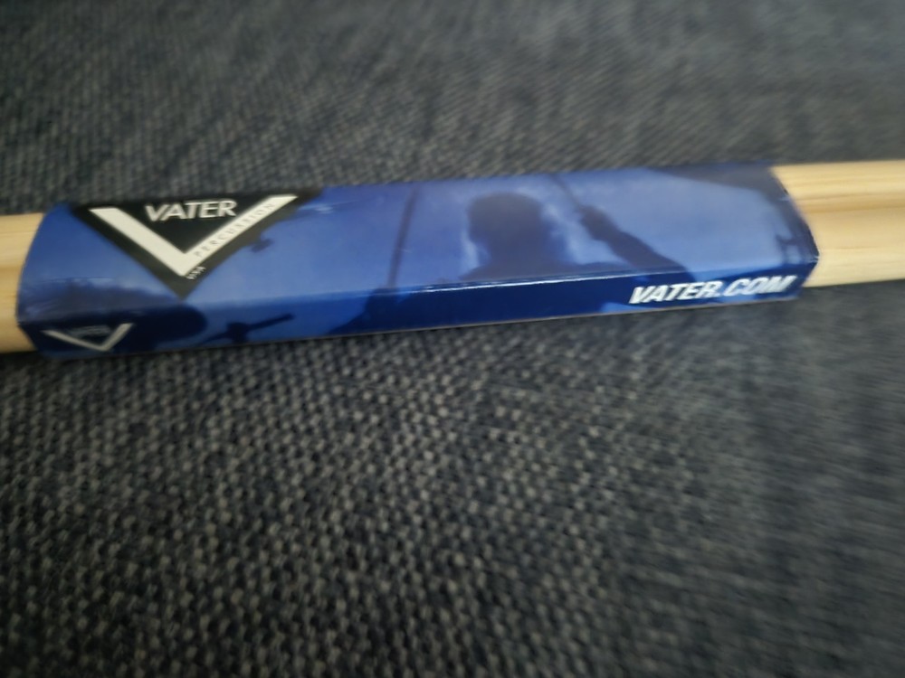Vater 5B Nylon Tip Hickory Drum Sticks Pair New