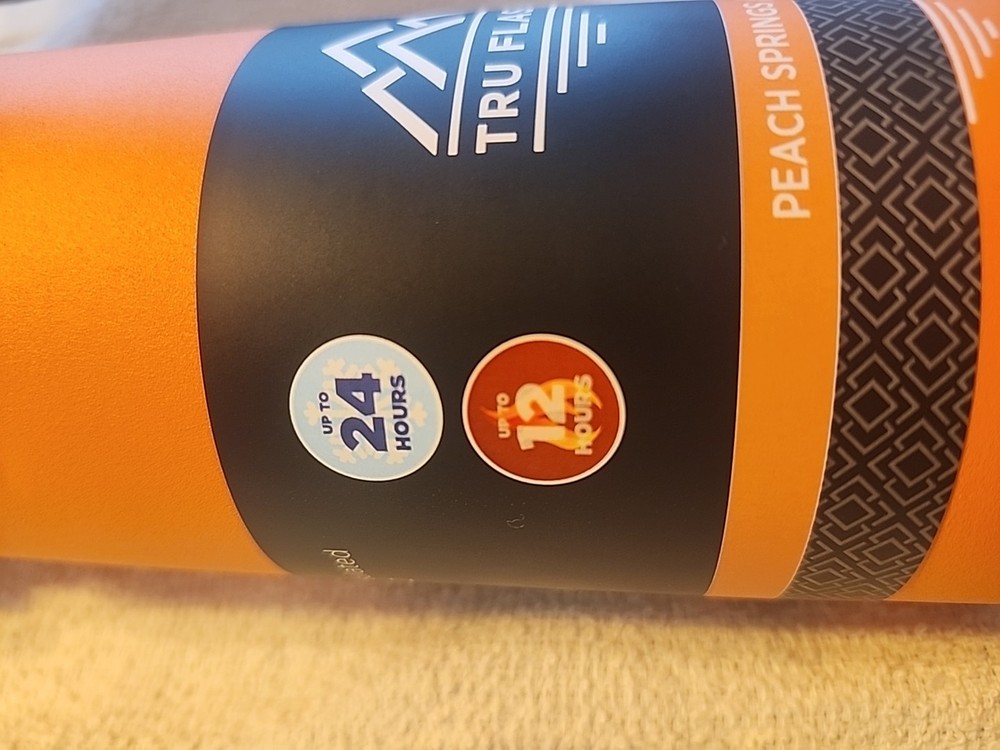 Tru Flask 18 Oz Peach Springs Water Bottle