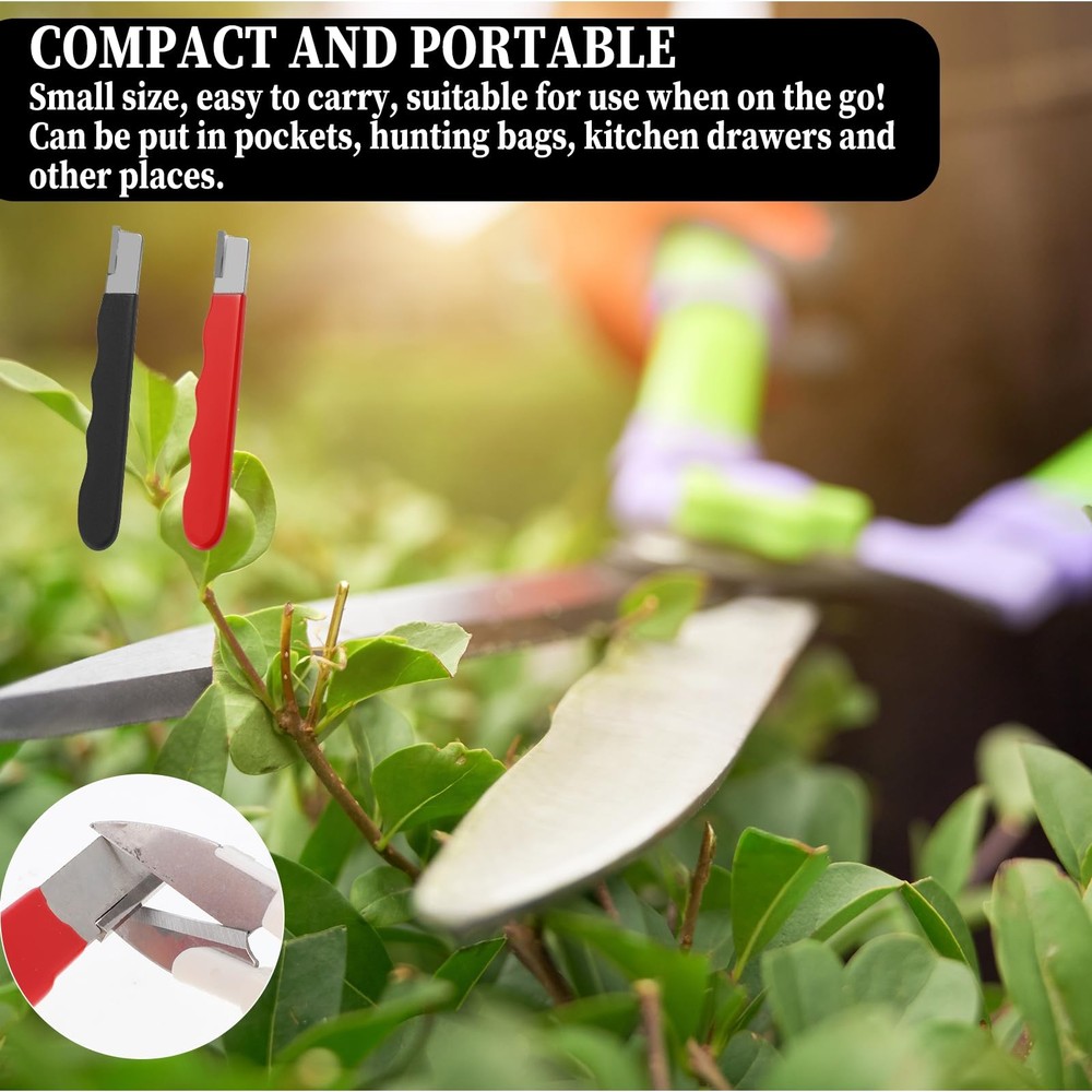 2Pcs Garden Tool Blade Sharpener, Pocket Blade Sharpener for Garden Tools Mul...