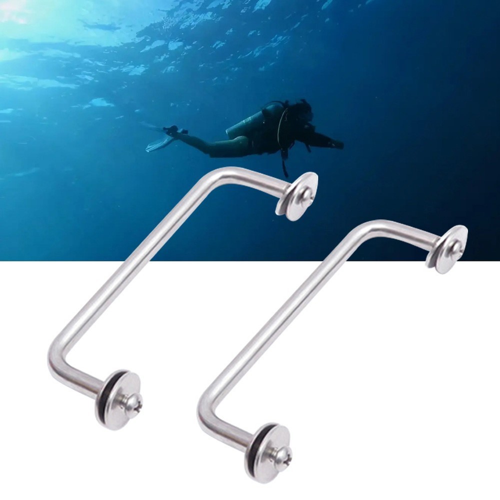 Handle Buttplate Handle Rail Sidemount Scuba Diving Buttplate Handle Hook Silver