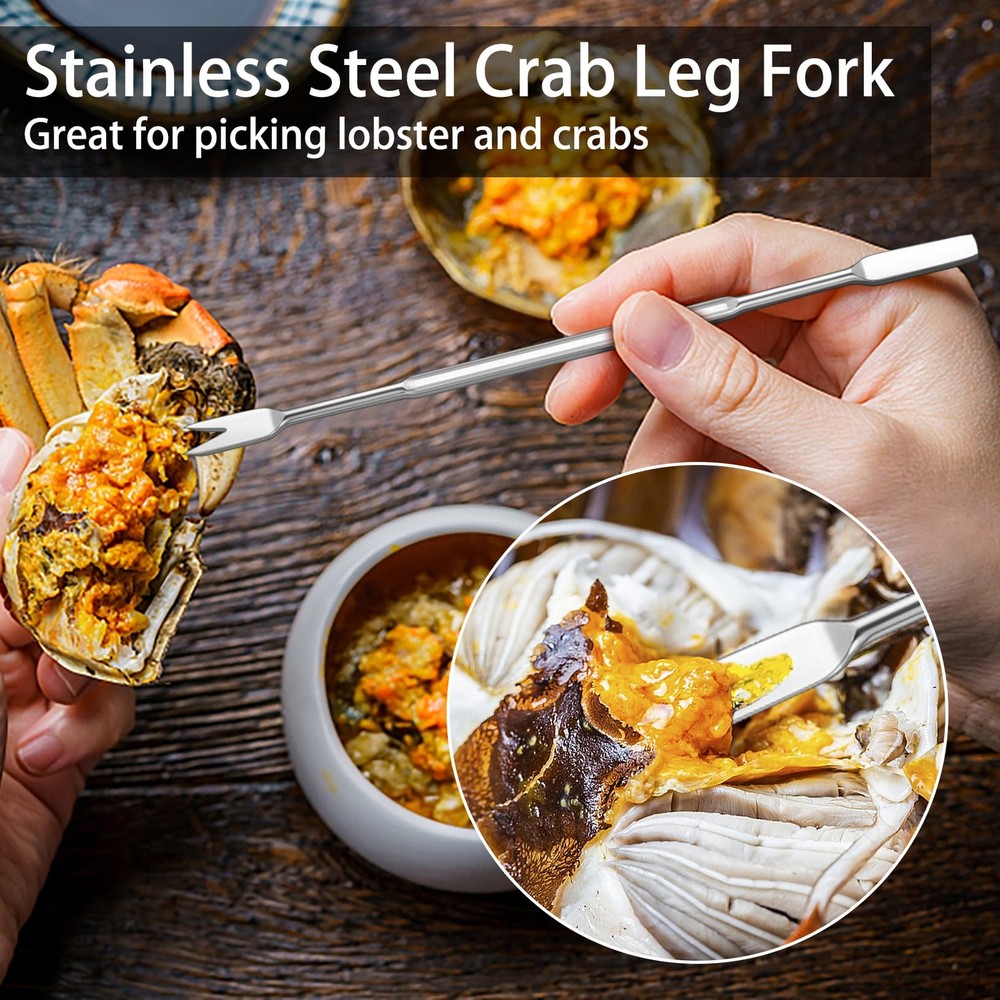 Seafood Cracker Tool Set Includes Shellers Forks Scissors Storage Bag