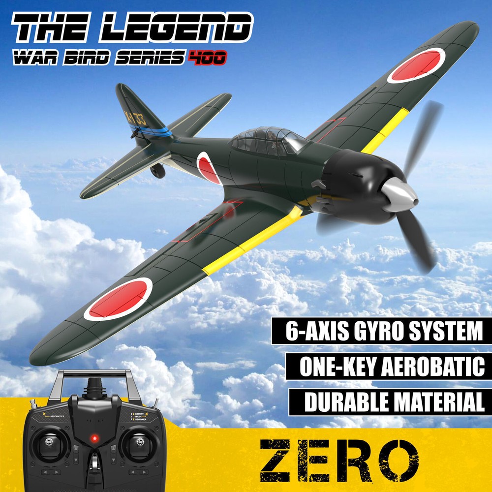 VOLANTEX 2.4G 4CH WWII A6M Zero Fighter Remote Control Aerobatic RTF RC Plane