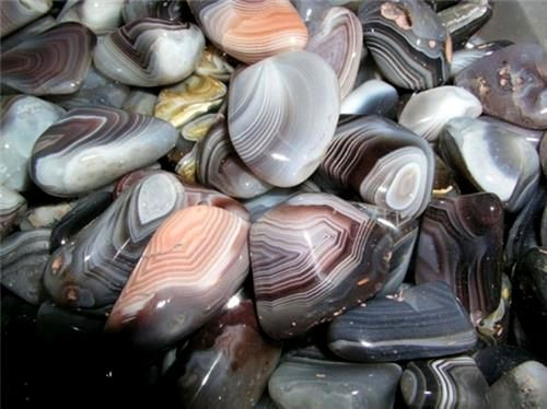 Botswana agate tumble polished 1/2-1.5 inch 3 pound lots