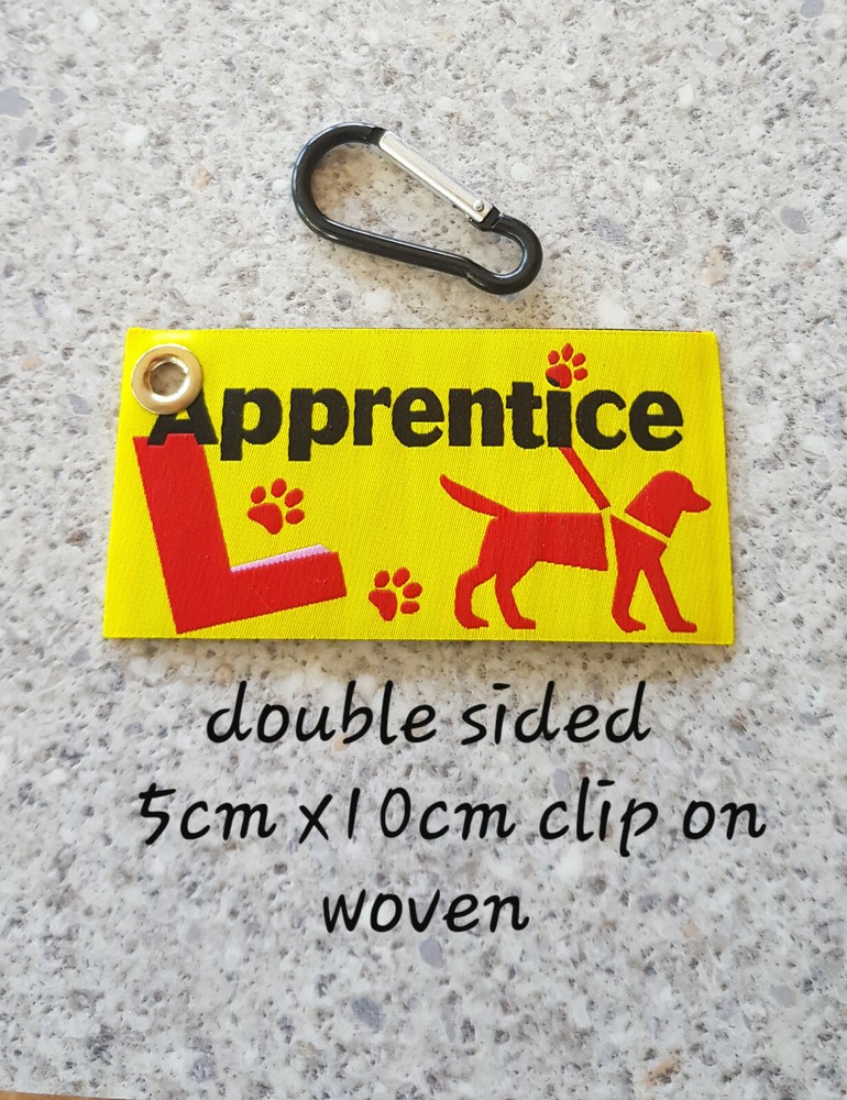 WOVEN Service Dog in training L Apprentice clip on
