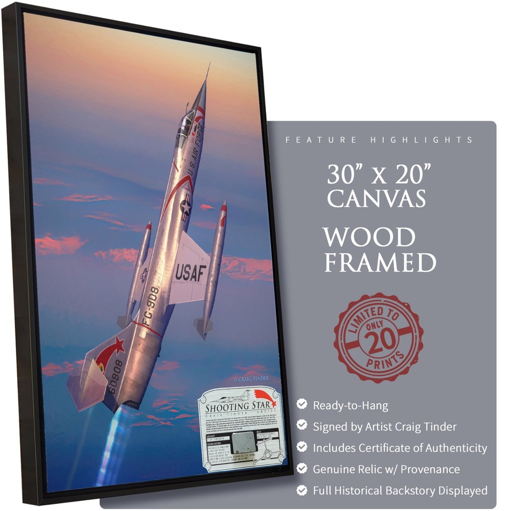 F-104 Starfighter - Shooting Star - 30"x20" | INCLUDES: Map & Data Case Fragment