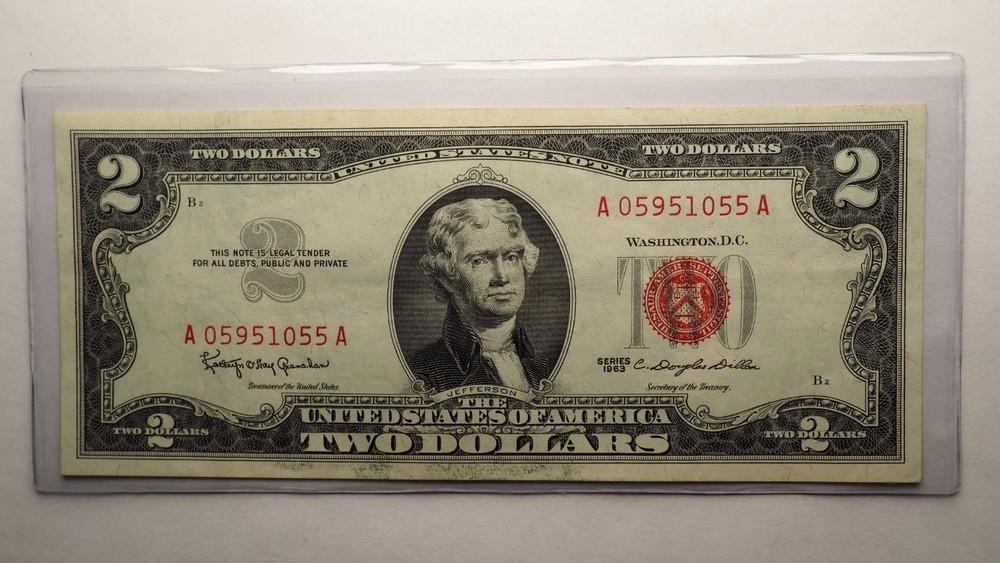 1963  $2 RED SEAL UNITED STATES NOTE *NICE CRISPY  NOTE* FREE SHIPP! S4780