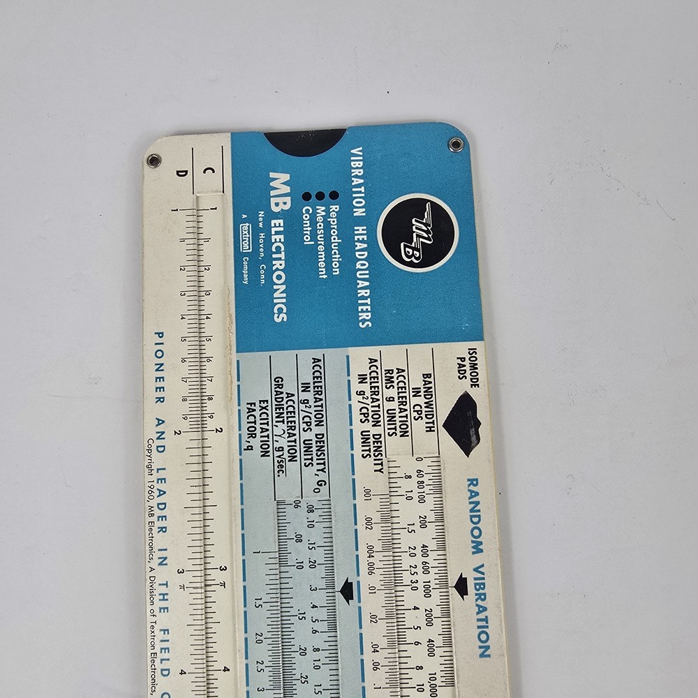 1960 MB Electronics Vibration Computer Slide Rule
