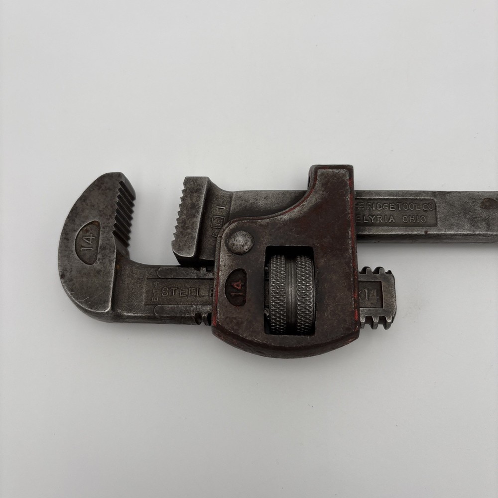 VINTAGE THE RIDGE TOOL CO. IMPROVED STILLSON #14 PIPE/MONKEY WRENCH
