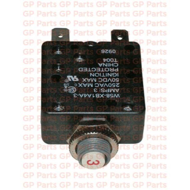 Snorkel 3040535, CIRCUIT BREAKER (3 Amp) (Push Button Reset) TB42