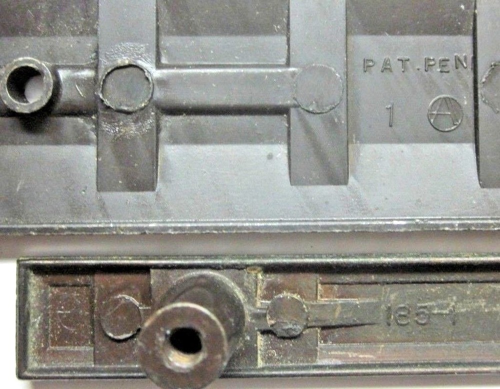 Amerock 185 Hammered Japanned Bronze Drawer Pull Handle Backplate 3" Centers MCM