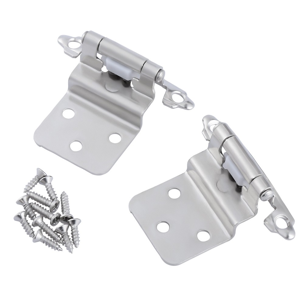 3/8" Inset Offset Kitchen Bathroom Cabinet Doors Hinges Self Closing Face Mount