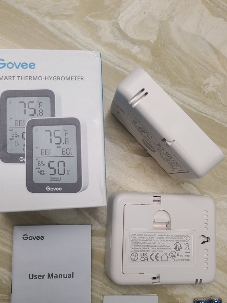 Govee Bluetooth Hygrometer Thermometer 2 Pack with Large LCD B