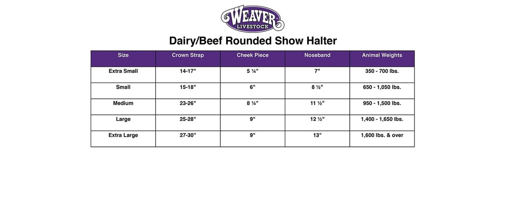 Dairy/Beef Rounded Show Halter