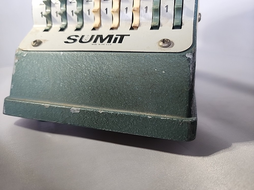 Vintage Sumit Manual Wheeled Calculator Adding Machine (Video)