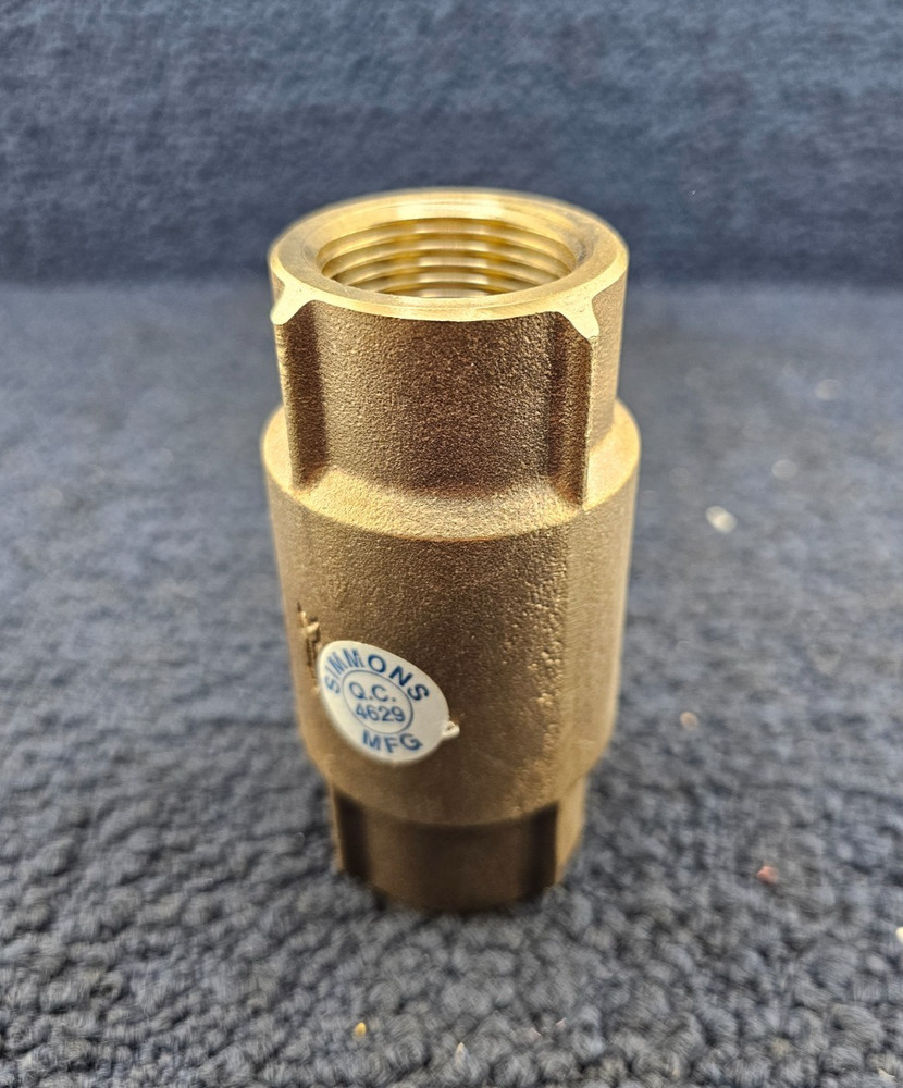Simmons 1.165” Silicon Bronze Female Threaded Check Valve