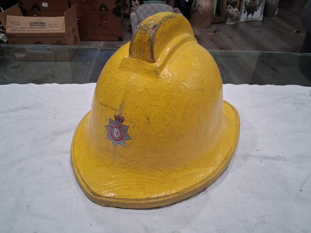 Vintage British Fire Helmet