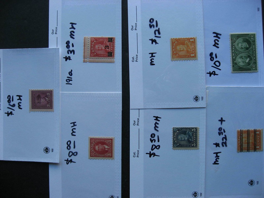 Canada 7 different MH 1940s era stamps, check them out!