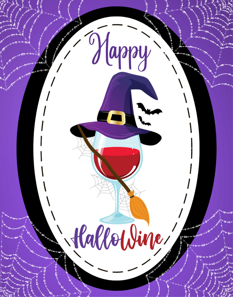 Happy Hallowine Sign or Plaques