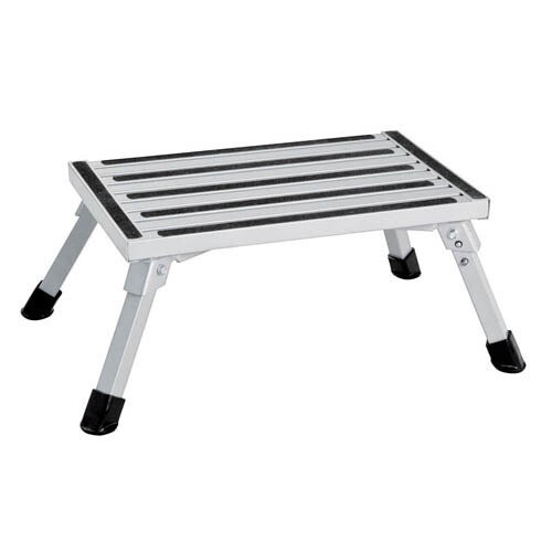 Caravan RV Lightweight Compact Folding Platform Step 22cm Height 200kg Capacity