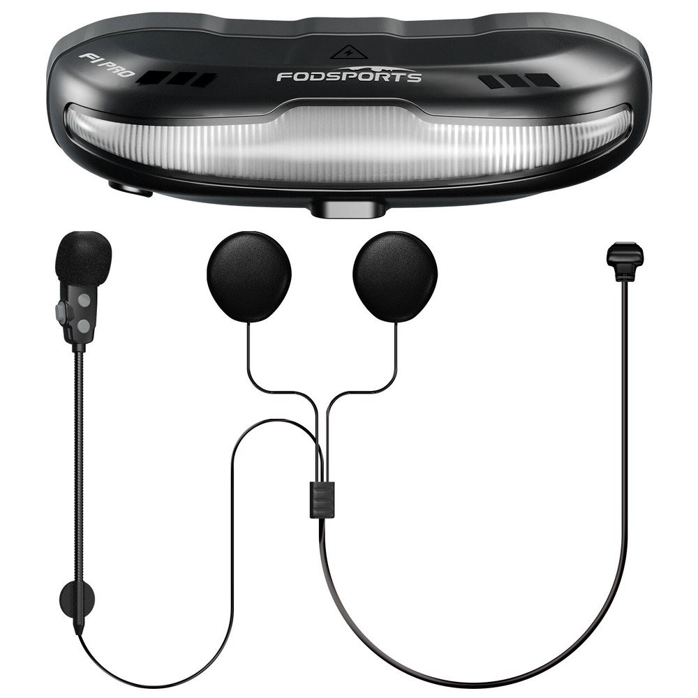 F1 PRO 1000m 2-Way Motorcycle Helmet Intercom Bluetooth Headset & Warning Light