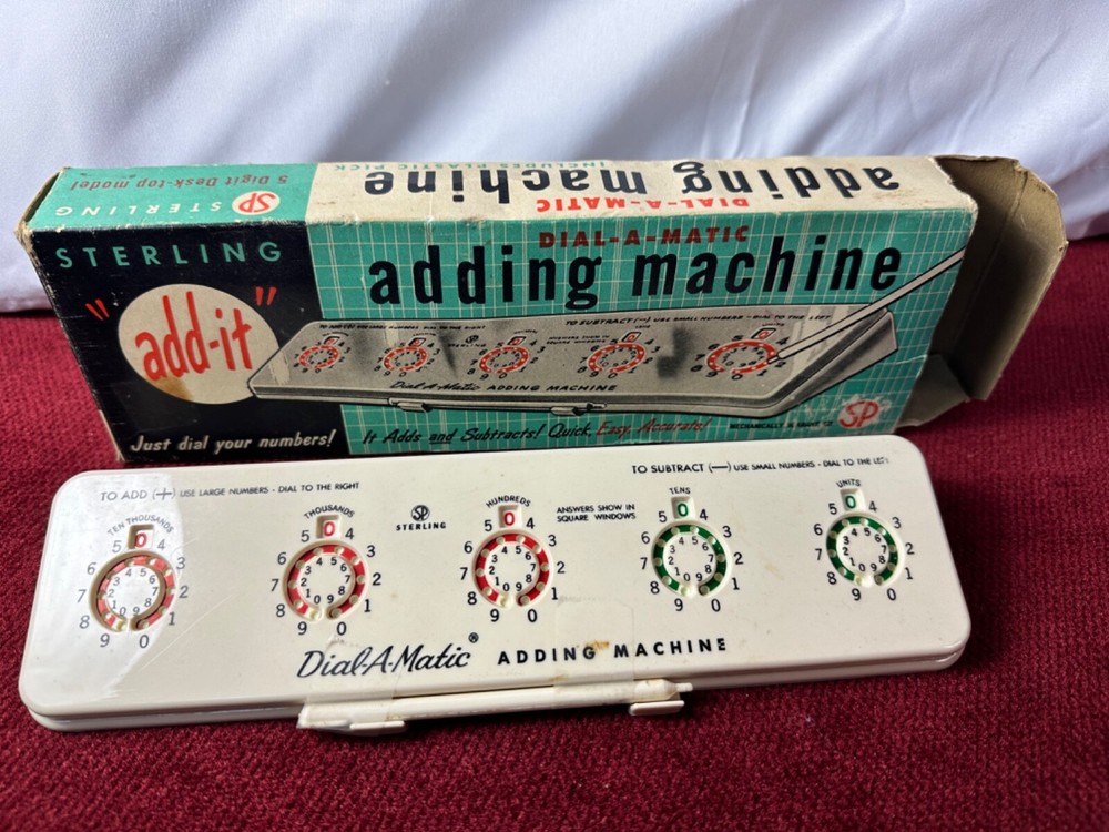 Sterling Dial-A-Matic “add- It” Automatic Mechanical Adding Machine #567