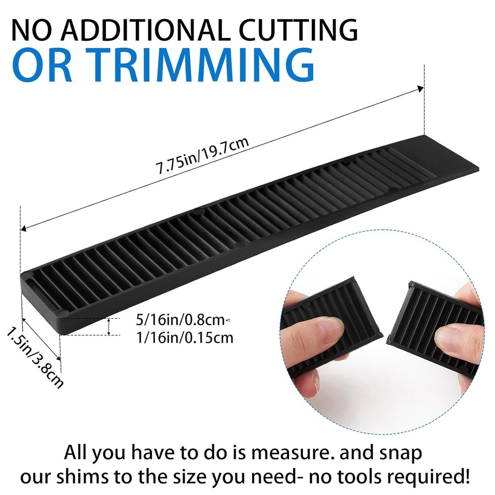 Composite Shims 8" Plastic Wedges 8 Pack - Extreme Load Support Leveling Shim...
