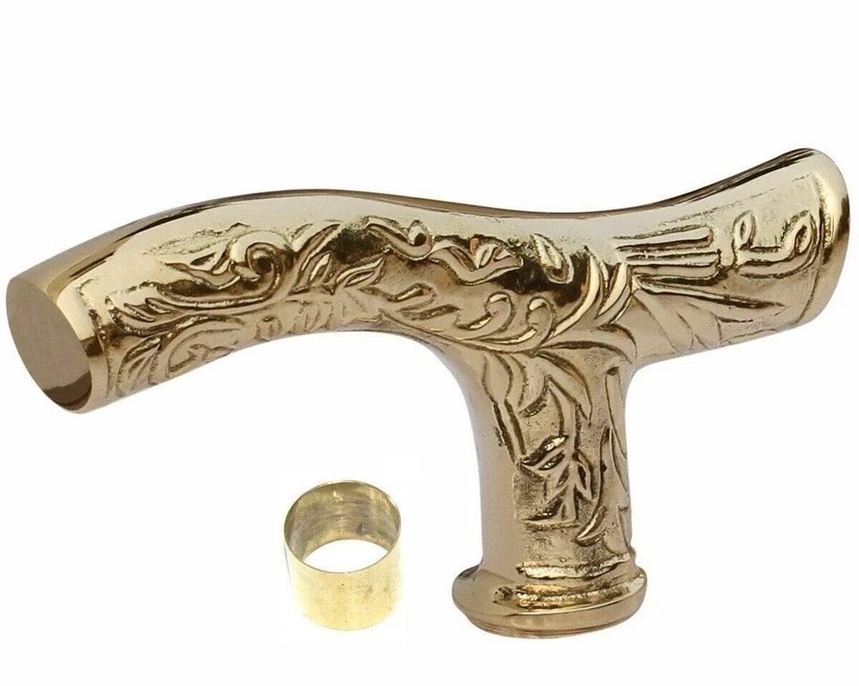 vintage derby only solid brass head handle new designer cane handmade style gift