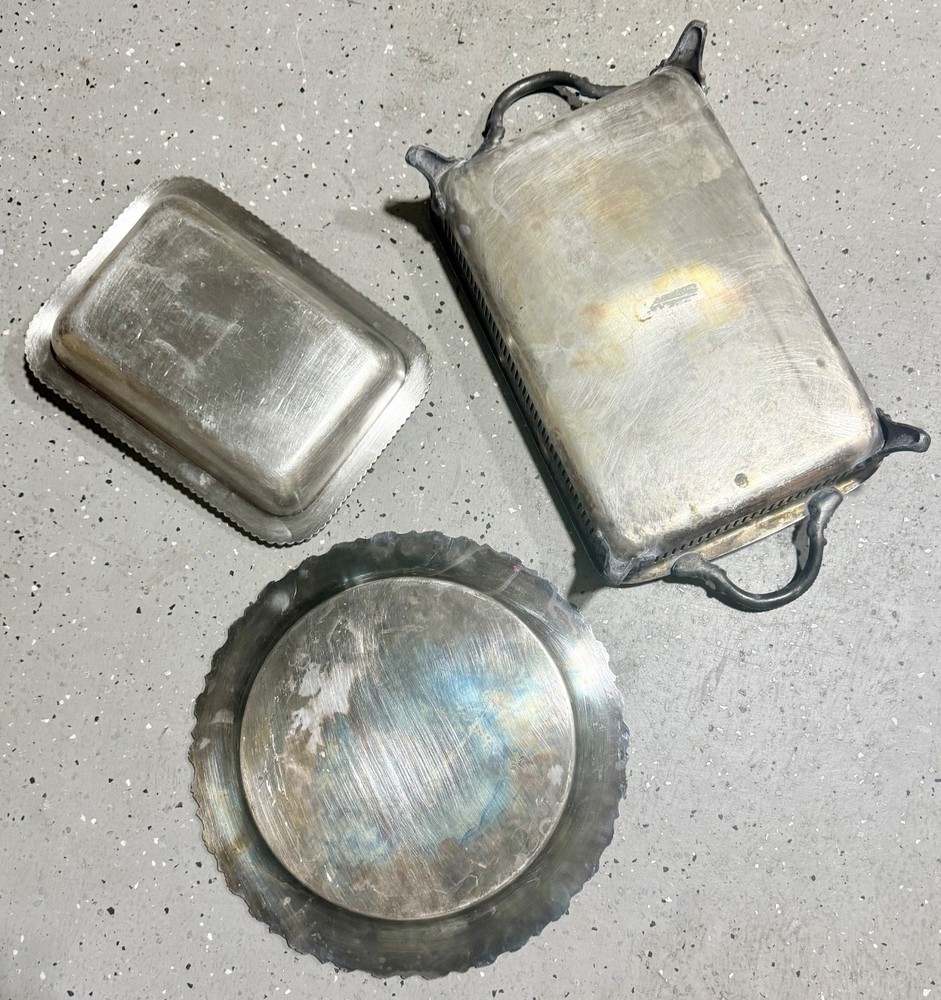 Vintage Large Silver Trays