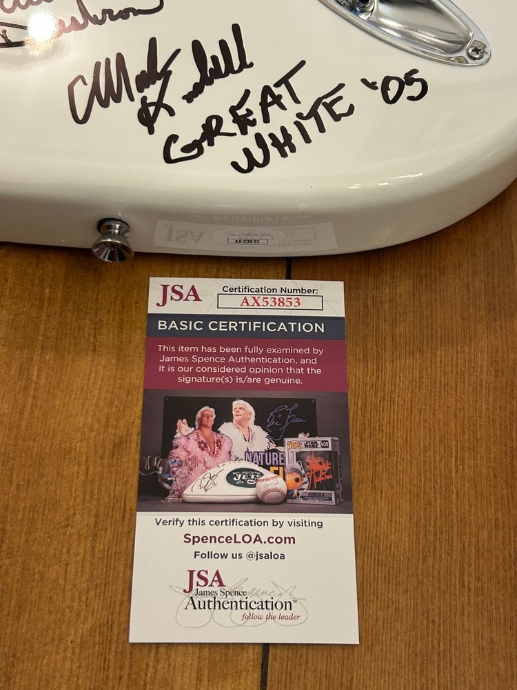 Great White signed Electric Guitar JSA COA