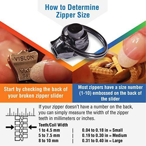 FixnZip Instant Zipper Replacement, Large, Black Nickel
