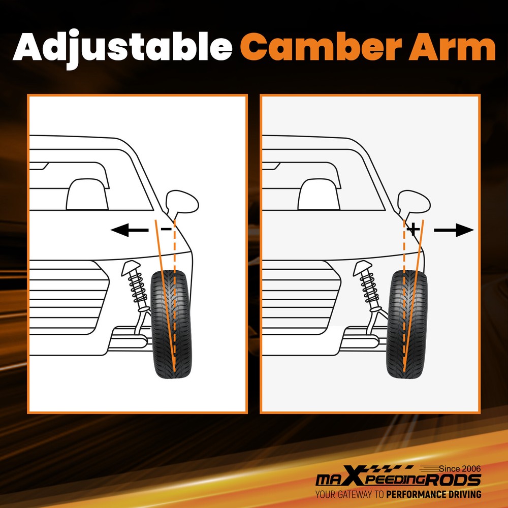 Pair Adjustable Rear Lower Camber Control Arms Kit for BMW E36 E46 3-Series
