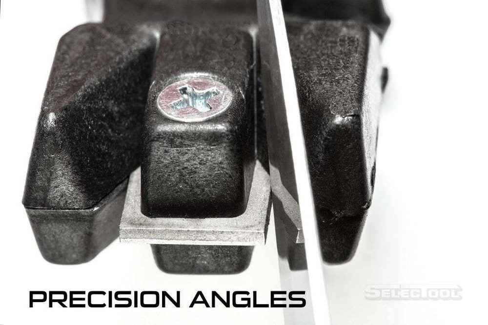 SELECTOOL Knife Sharpener 4-in-1, Master Kitchen Knife Sharpening Tool- USA Made