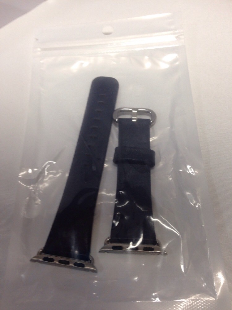 Waloo Leather Grain Apple Watch Replacement Band. 38mm/black