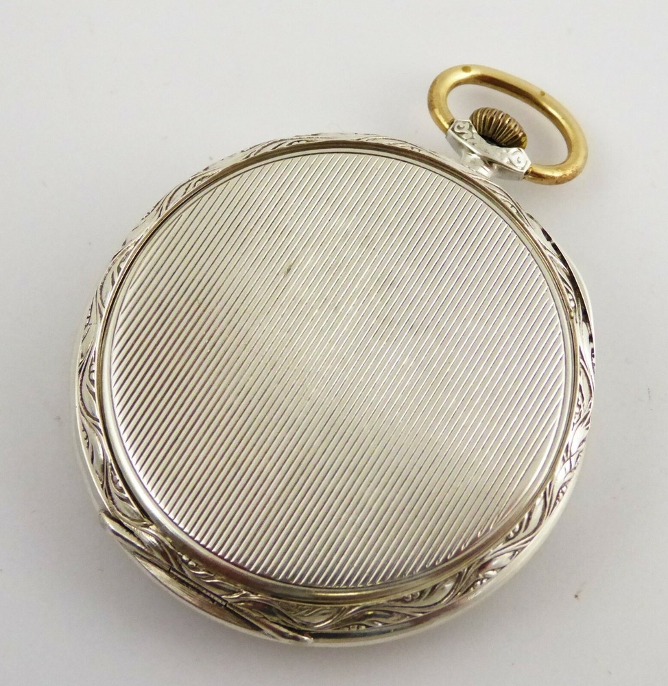 Early Solid Silver 1900s Antique Mechanical Pocket Watch Chronometre Icare AF