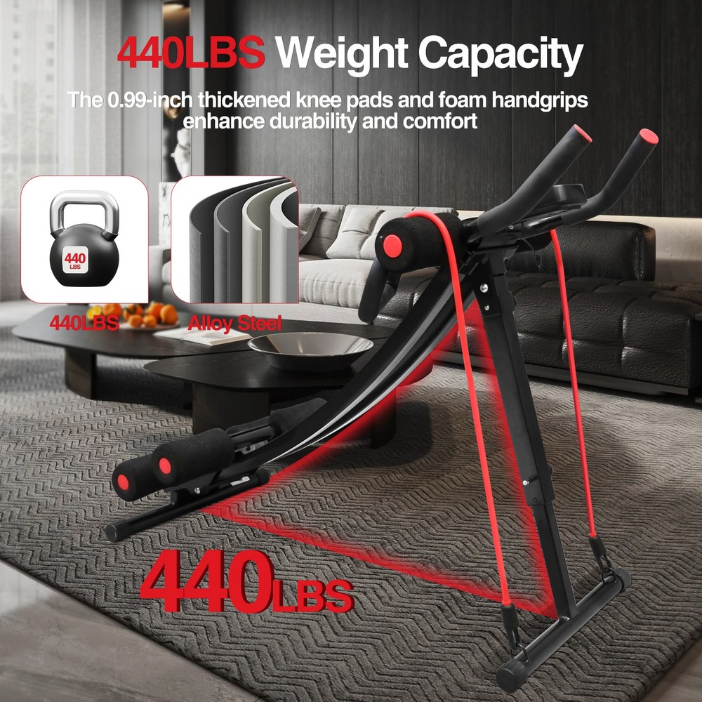 NEW Ab Trainer Machine Coaster Abdominal Crunch Trainer Core Abdominal Workout