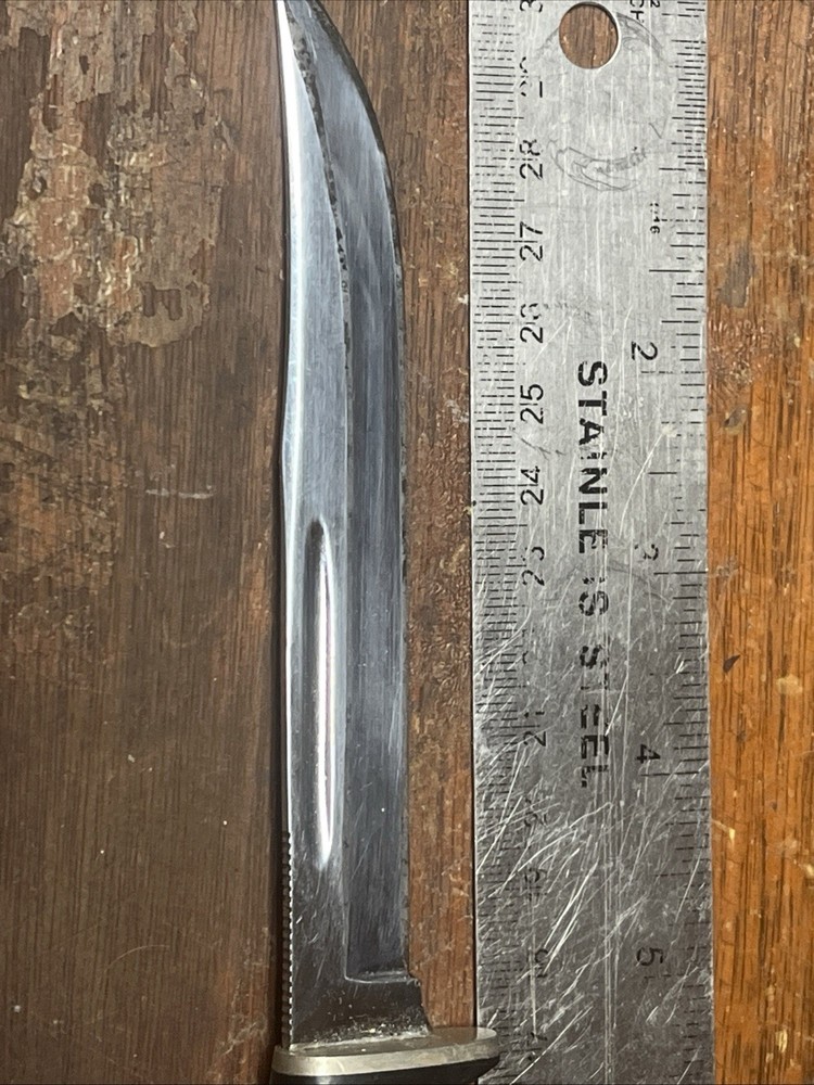 Case,9” Fixed Blade Hunting Knife Leather Handle No Sheathe
