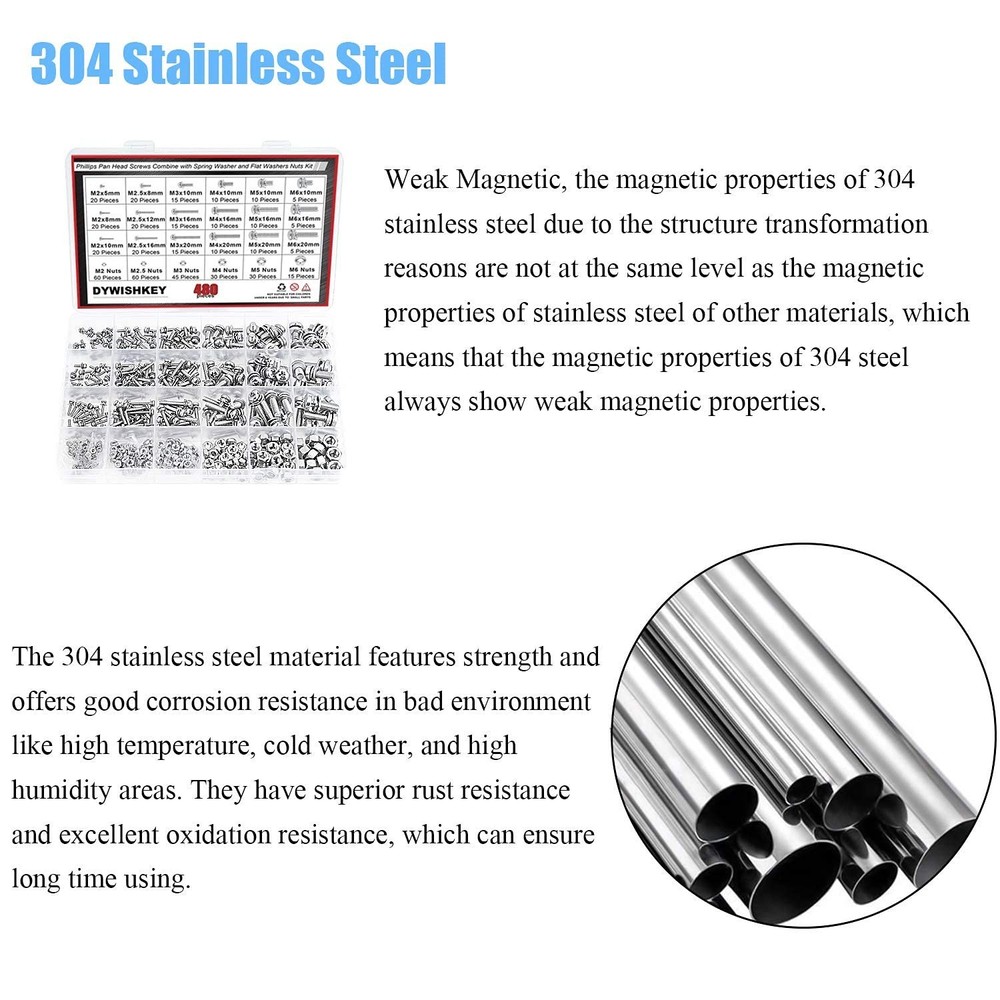 Stainless Steel Phillips Screws Assortment