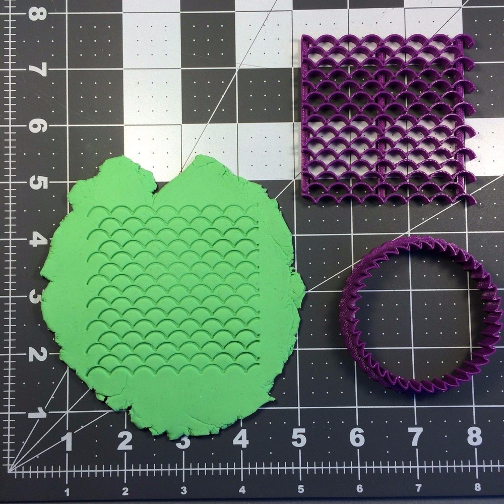 Fish Scale Cupcake Topper Set