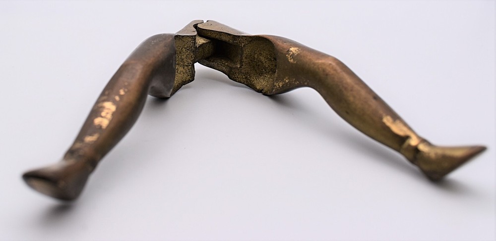 Solid Brass Nutcracker Lady Legs Risque