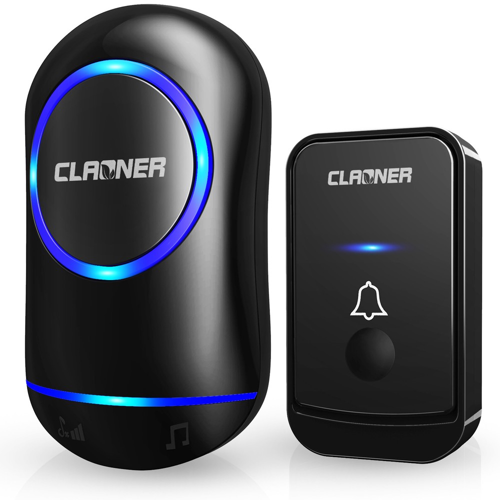 Waterproof Wireless Doorbell Adjustable Volume 1000FT Plugin Receiver 45 Chime