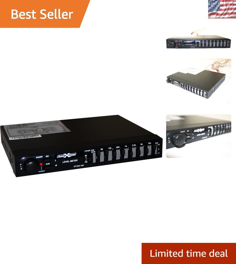 7-Band Passive Graphic Equalizer with Output Display - ST-EQ-180 Black