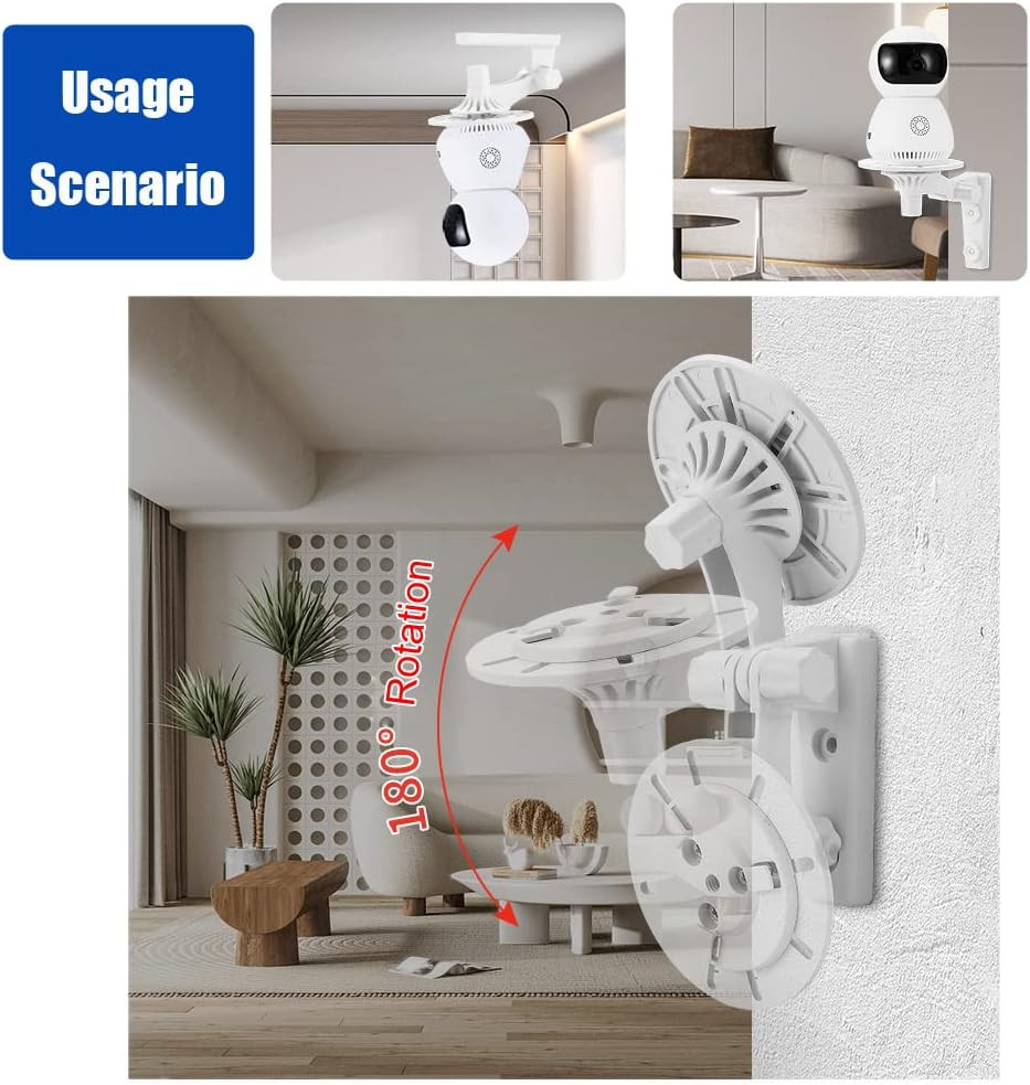 2 Pack Dome Camera Wall Mount L-Type Stand Cam Bracket Ceiling Support Base Hold